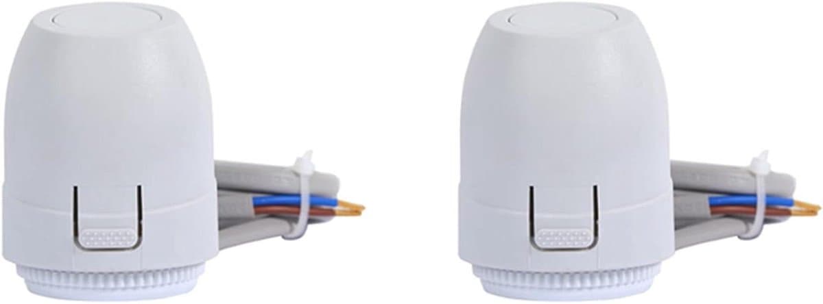 Vloerverwarming Actuator - Thermostaat Aansturing - Regelen Temperatuur - Energiezuinig - 2 stuks - Wit — afbeelding 1