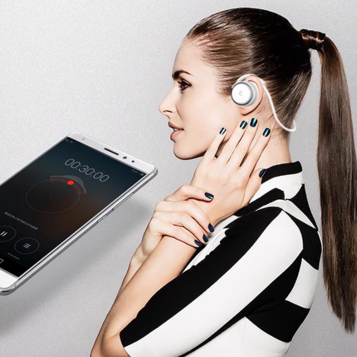 TuseRxln Behind The Head Koptelefoon - Neckband - Draadloos Sportief Zweetbestendig - 1 Stuk - Zwart — afbeelding 1