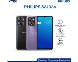Philips Smart Phone S6331S - Paars - 4GB+128GB - 6,75 inch HD - 16mp camera - 5000 mah - 6000 series
