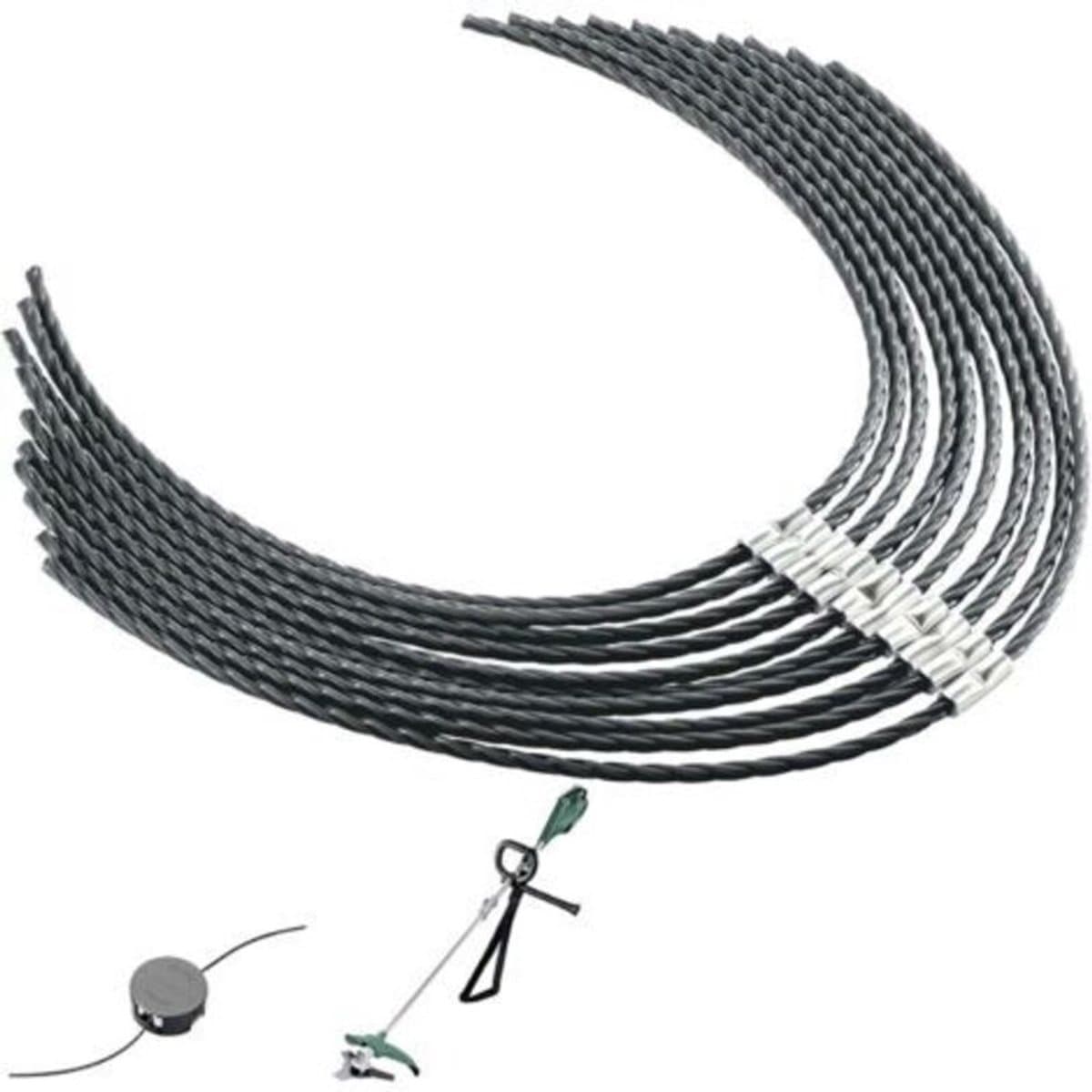 Supersterke maaidraad, Geschikt voor Bosch grasmaaier F016800431, AFS 23-37 maaidraad, 37 cm × 3,5 mm (zwart). — afbeelding 1