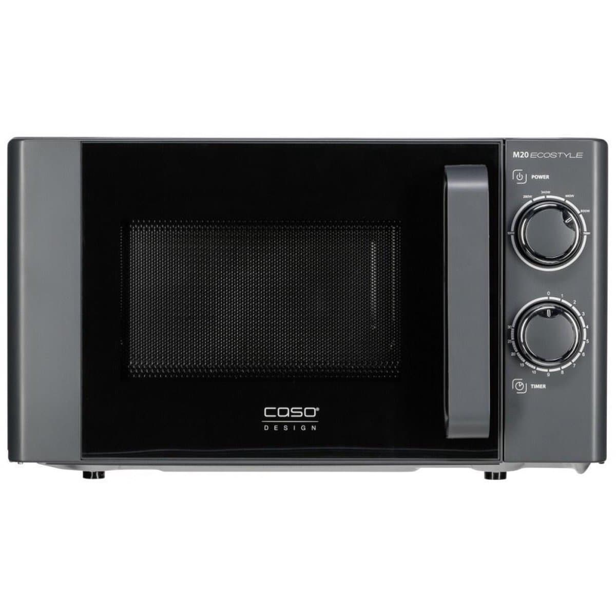 CASO M 20 Ecostyle Solo Magnetron – 20 Liter – 700 Watt – 6 Vermogensstanden – Uitneembaar Draaiplateau – Glasbodem — afbeelding 1