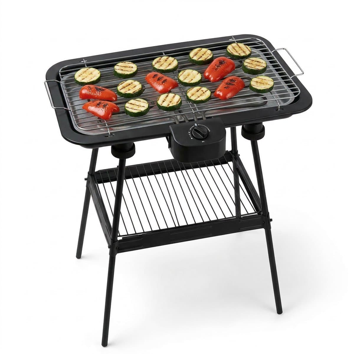 Cheqo® Elektrische Barbecue - Elektrische BBQ - Elektrische Grill - Elektrische Tafelgrill - Elektrische Tafelbarbecue - Elektrische Staande Barbecue - Elektrische BBQ met Standaard - Elektrische Grill met Standaard — afbeelding 1