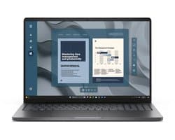 DELL Pro 16 PC16255 AMD Ryzen™ 5 220 Laptop 40,6 cm (16") Full HD+ 16 GB DDR5-SDRAM 512 GB SSD Wi-Fi 6E (802.11ax) Windows 11 Pro US International Zwart