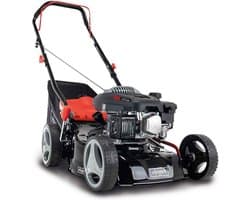 Benzine Duwmaaier - Loopmaaier Gazon - Kleinere Tuinen - Zelfaandrijving Grote Wielen - 42 cm Maaibreedte - Rood Zwart