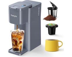 Compact Koffiezetapparaat voor Warme en IJskoffie, Geschikt voor K&Gemalen Koffiecups