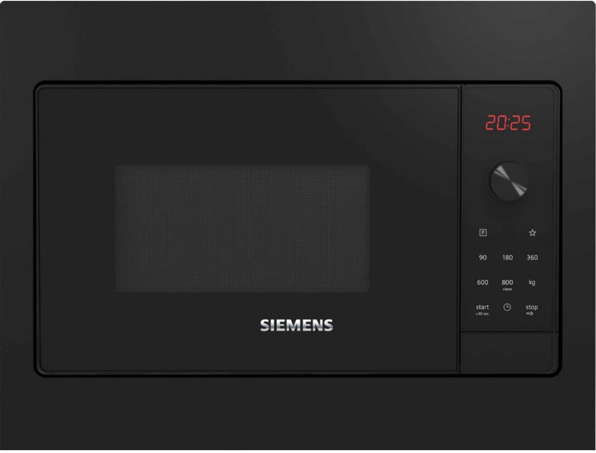 solo magnetron 20l 800w inbouw zwart - siemens - bf523lmb3 — afbeelding 1
