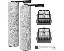 Vervangende rolborstels voor stofzuiger - Inclusief 2 rolborstels, 2 filters en 1 reinigingsborstel - Vervangende rolborstels en filters - Geschikt voor Tineco Floor One S5 / S5 Pro / S5 Pro 2 / S5 Extreme