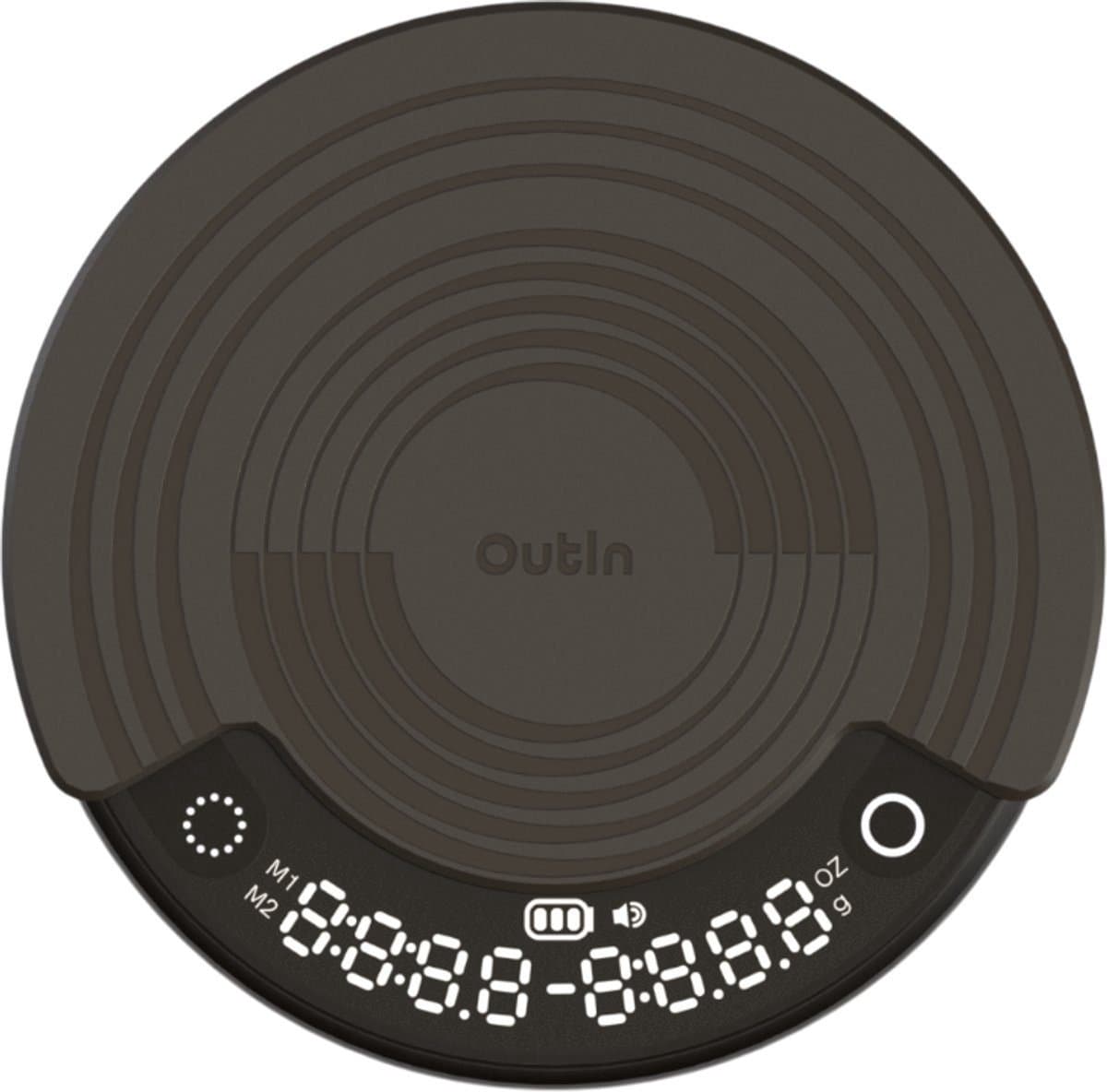 Outin Claro Koffie Weegschaal | 0.1g Nauwkeurig | Ingebouwde Timer | USB-C | Espresso & Pour-Over Geschikt — afbeelding 1