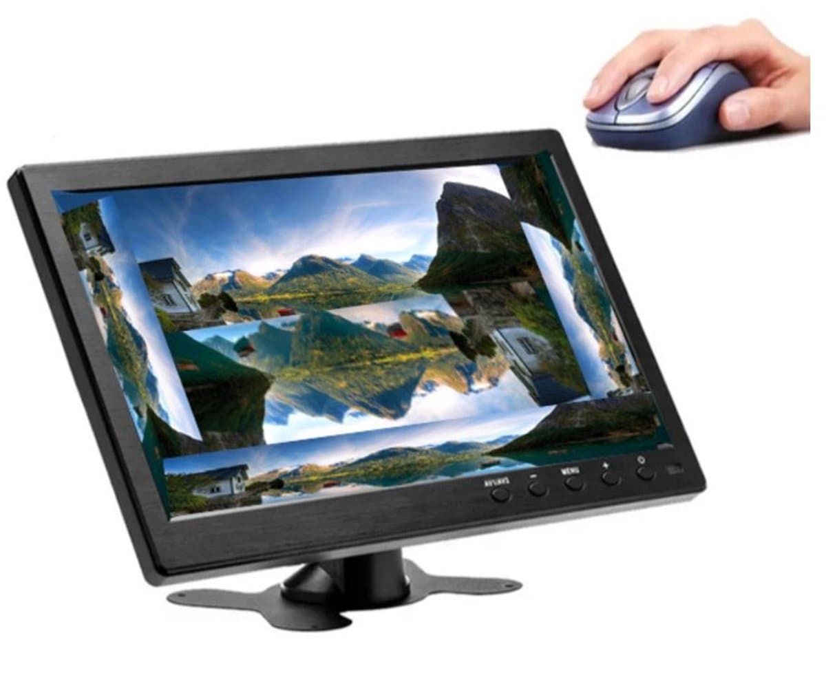 Gabrys® Draagbare scherm - groot scherm - HDMI Display - Portable Monitor - Beeldscherm - Premium - 10.1 Inch - 1024x600 - auto - vrachtwagen - Draagbare monitor - Draagbare scherm - Monitor voor bewakingscamera - mini TV - 1 jaar Garantie — afbeelding 1
