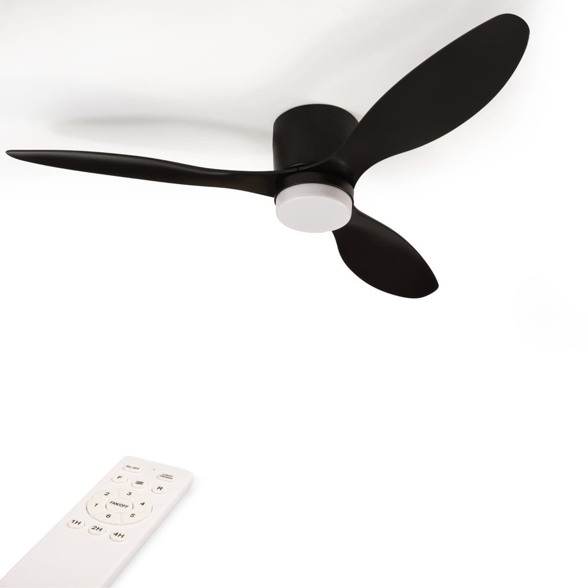 Plafondventilator met Verlichting - ø 132 cm - Zwart - Extra Stil: <30 dB - Dimfunctie - Plafondlamp met Ventilator — afbeelding 1