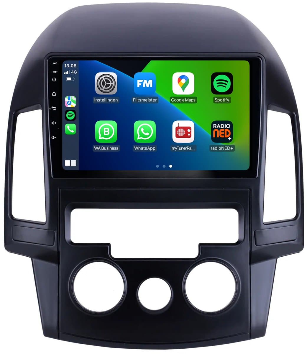Carplay autoradio voor Hyundai I30 | 2007 t/m 2012 | Android 13 | Draadloos Apple Carplay & Android Auto | 2GB + 32GB | 8-Core processor | Davilon | 2025 model | 2007 2008 2009 2010 2011 2012 | Bluetooth & Wifi — afbeelding 1