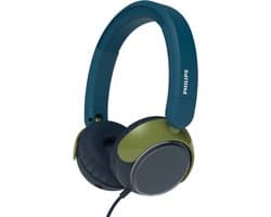 PHILIPS TAK2000CT/00 Kinderkoptelefoon - On-Ear - Veilig luisteren tot 85 dB - Audio Share - USB-C & 3,5 mm - Opvouwbaar - Groen / Teal