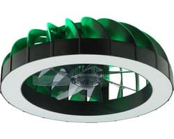 Brilliant Fanora - Plafondventilator - Met verlichting - LED 30W - 2700K-6500K - Dimbaar - Zwart - Zeer stil