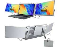 DailySupplies® Portable Monitor - Tri Screen - Laptop Uitbreider - Full HD