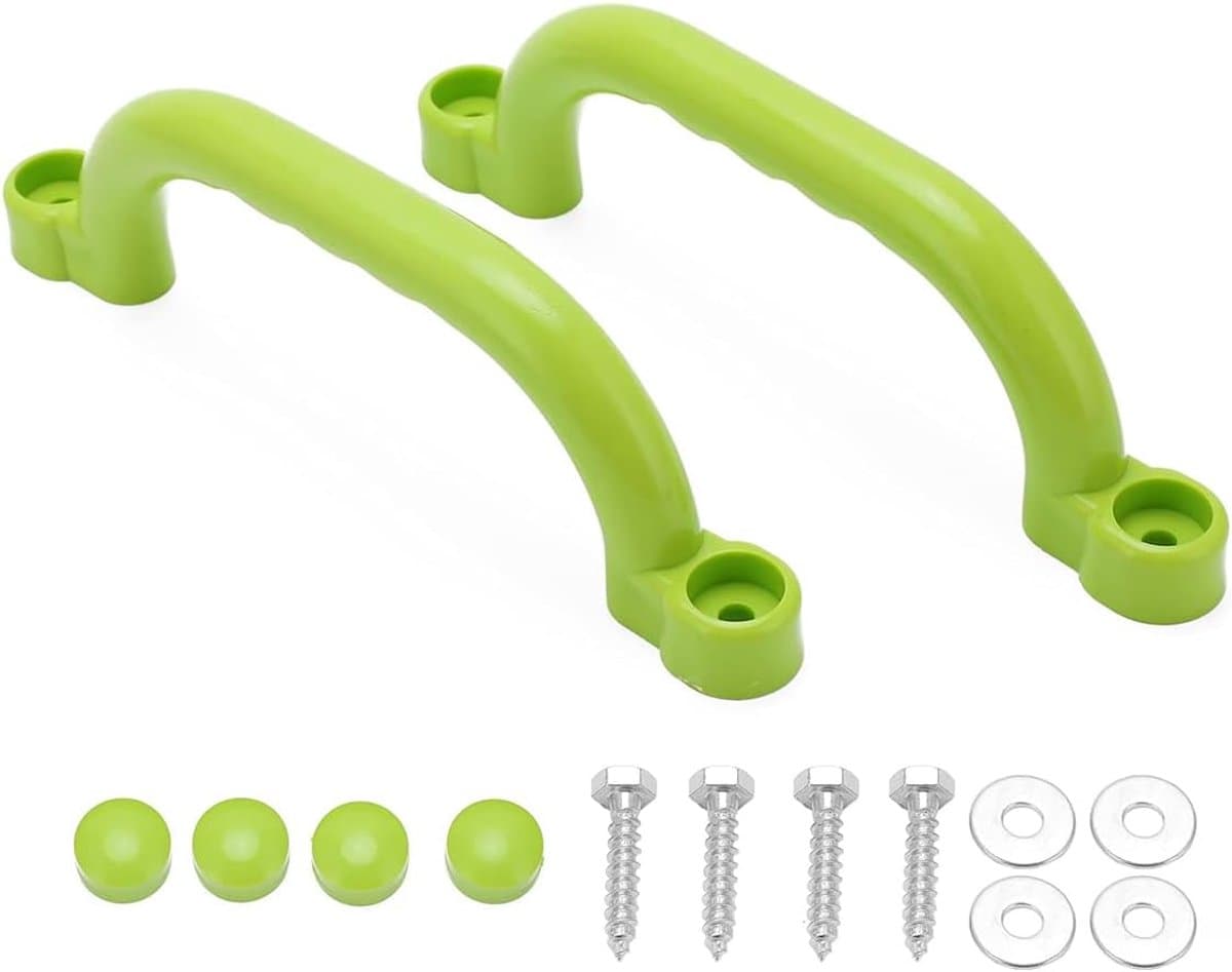 1 paar klimrekken voor de kinderkamer, jungle gym accessoires voor boomhut, speelkamer, schuur of stapelbed (groen) — afbeelding 1