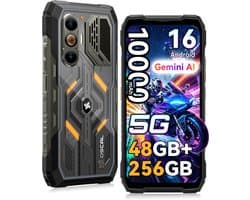 OSCAL PILOT 8 Robuuste Smartphone 5G - 48GB(12+36) RAM - 256GB ROM - 6,83inch 120Hz - 10000 mAh 55W - Android 16 - 108MP+50MP camera - WiFi 7 - IP68/IP69K - GPS NFC - Zwart