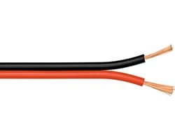 Goobay Luidsprekerkabel 10 m rood-zwart, 2 x 1,5 mm² CCA-geleider, robuuste flexibele PVC-mantel, eenvoudig te leggen