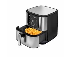 Digitale luchtfriteuse, 5,5 liter, 1800 W, geborsteld staal, AF-1800