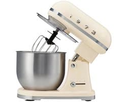 Silvercrest Keukenmachine - 5 L - Beige - Retro - Vermogen: 600 W - Inhoud: 5 L - Snelheden: traploos (1-8)