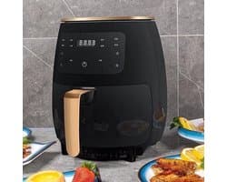 Heteluchtfriteuse - Airfryer - 4.5L- 1400W - Intelligente Deep Air Fryer - Heteluchtcirculatiekoker - Smart Touch AirFryer - Zwart