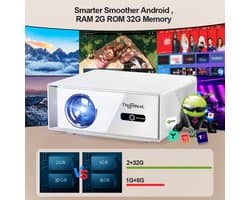 Beamer Android Version - 1300 ANSI Lumen - 1920 x 1080 Resolutie - LCD - 75W Vermogen - Voor Thuisgebruik