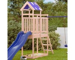 Speeltoren van massief douglasiahout voor de tuin, robuuste klimtoren met accessoireset voor kinderen van 3 tot 8 jaar, 52,5 x 110,5 x 215 cm