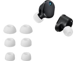 kwmobile 6x cover voor in-ear oortjes geschikt voor JBL Tune Buds 2 - Vervangende oordopjes van siliconen in wit - 3 maten