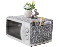 Magnetronhoes - Stoffen beschermhoes voor magnetron - Keuken ordenen - Met opbergzakken - 30 x 90 cm - Diverse kleuren