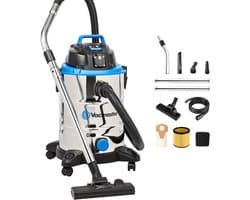Industriële Stofzuiger 1500W Nat Droog Alleszuiger 30L met Blaasfunctie Stopcontact Bouwstofzuiger Professioneel