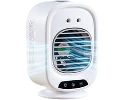 KZQ Slimme Persoonlijke Mini Airco Ventilator Met 5 Snelheden En 70 Graden Oscillatie Draagbare Verdampingskoeler Voor Slaapkamer En Bureau Stil