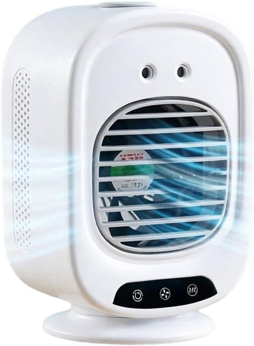 KZQ Slimme Persoonlijke Mini Airco Ventilator Met 5 Snelheden En 70 Graden Oscillatie Draagbare Verdampingskoeler Voor Slaapkamer En Bureau Stil — afbeelding 1