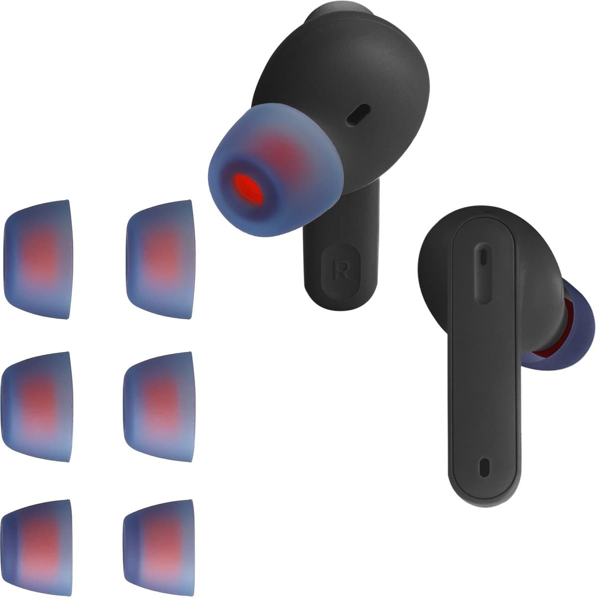 kwmobile 6x cover voor in-ear oortjes geschikt voor JBL Tune 230 NC TWS / T230NC - Vervangende oordopjes van siliconen in blauw - 3 maten — afbeelding 1