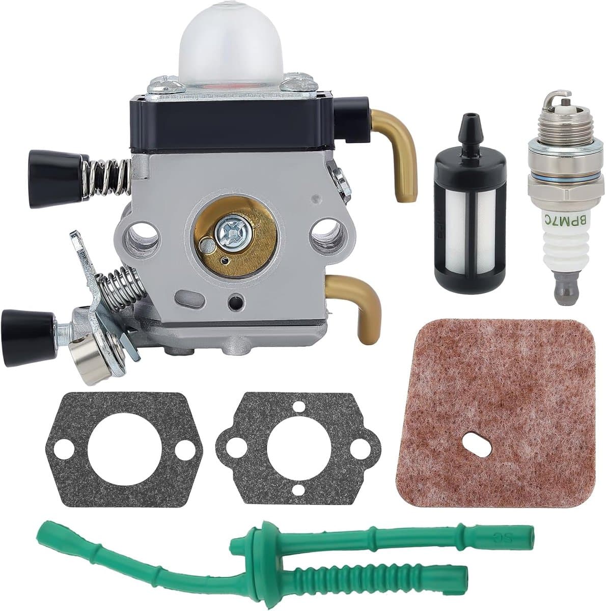 SnelShoppen - Brandstofslang Carburetor voor Grasmaaier en Tuingereedschap - Geschikt voor FS45, FS55, KM55, FS38 - Duurzaam en Betrouwbaar - Onderdee — afbeelding 1