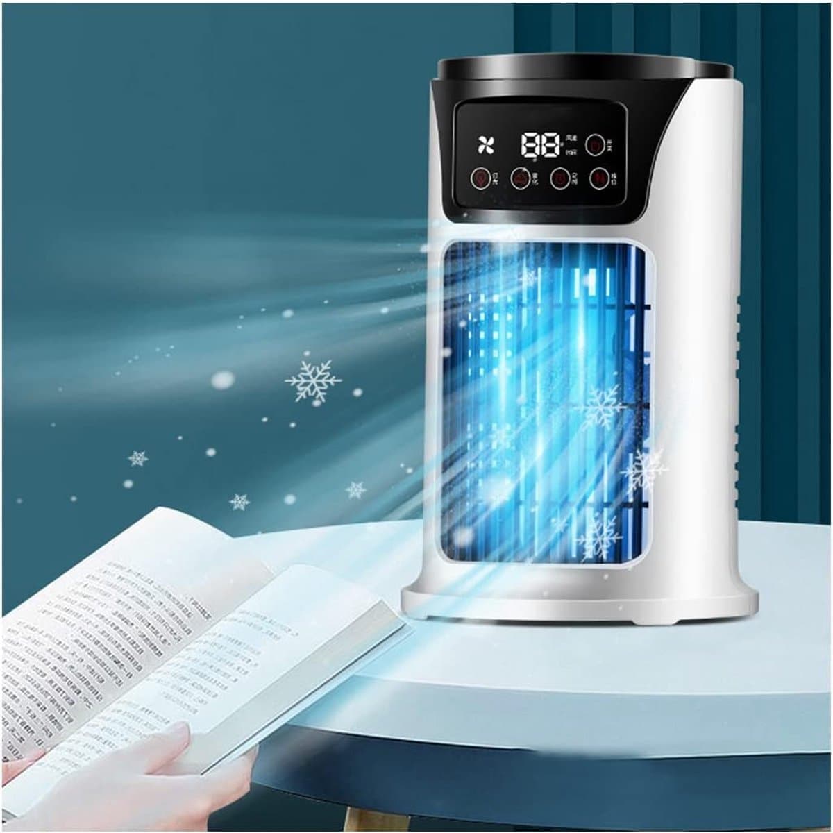 Draagbare airconditioner, huishoudelijke sproeikoeler, kleine airconditioner, elektrische binnenventilator, nachtventilator — afbeelding 1