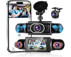 Dashcam - 2K en 1080P - 360 Graden Bescherming - Nachtzicht - Voor Auto