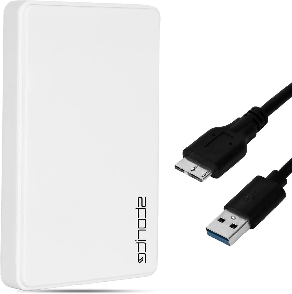 Externe harde schijf - Draagbare opslag - Snelle data back-up - Ultrasnelle USB 3.0 - 120 GB - Wit — afbeelding 1