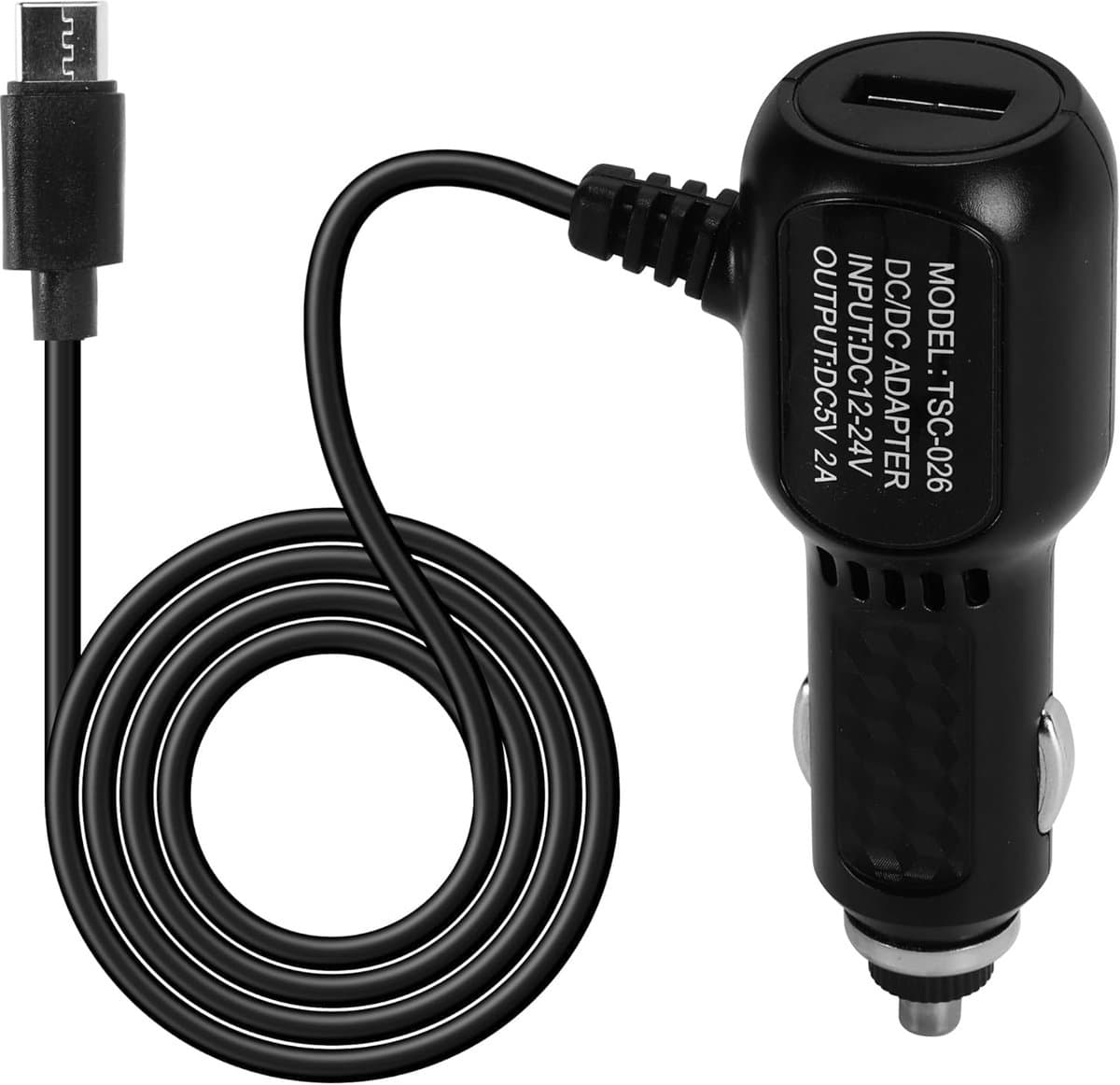 SnelShoppen - Dashcam Oplader Type C USB met Schakelaar, Snelladen Voertuig Opladen, Vervangingskabel J13 Universele L-vormige Stroomkabel 3.5m 12V/24 — afbeelding 1