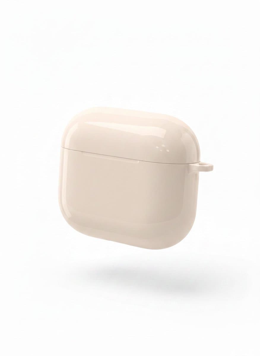 Enluxe Case geschikt voor Airpods 4 - Mat Beige Taupe - Strak Effen Hardcase Hoesje, Schokbestendig — afbeelding 1