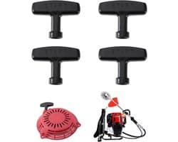 SnelShoppen - Set van 4 Grasmaaier Handgrepen, Start Hulp, Grasmaaier Handvat, Kettingzaag, Grastrimmer, Tuinaccessoires, Hoogwaardige Kunststof, Duur