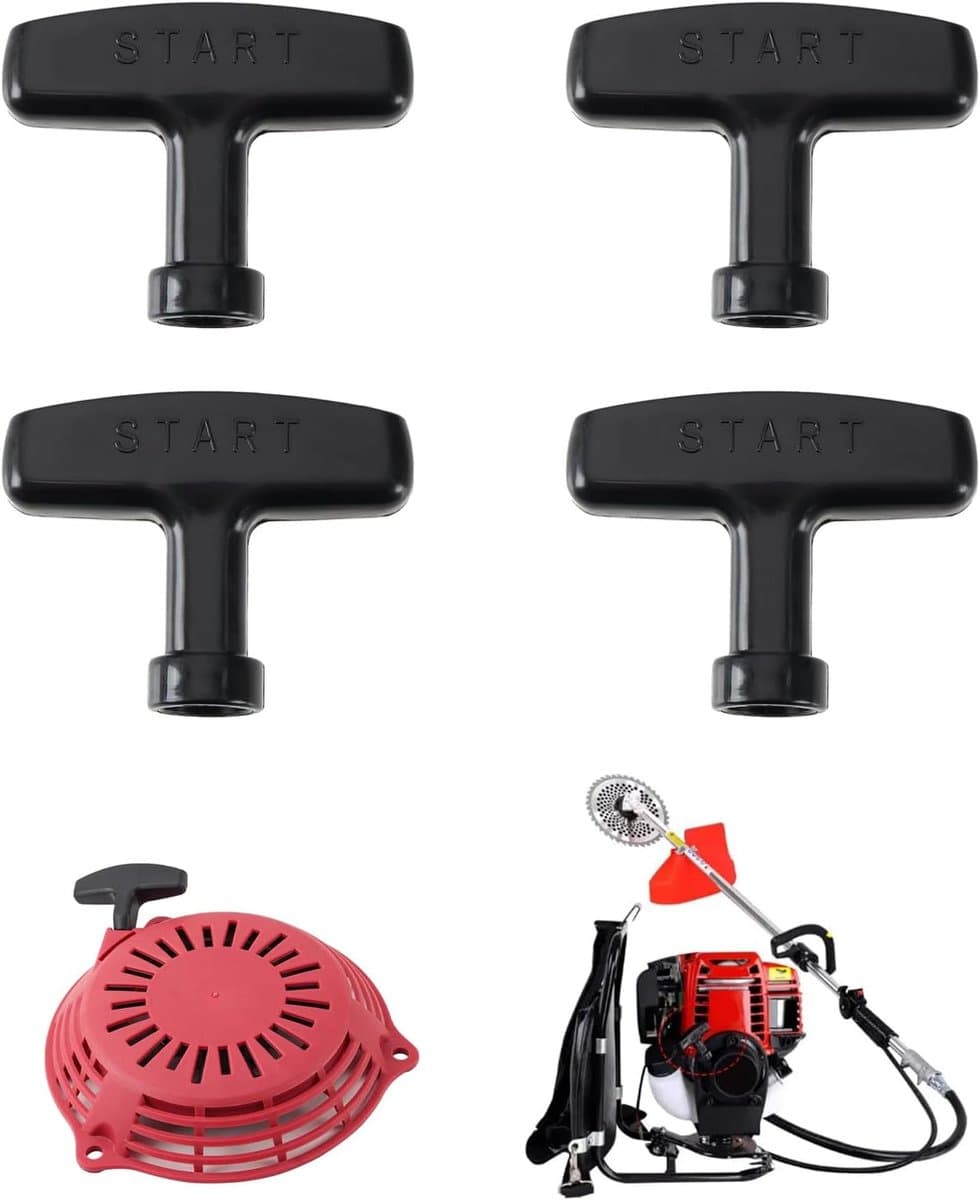 SnelShoppen - Set van 4 Grasmaaier Handgrepen, Start Hulp, Grasmaaier Handvat, Kettingzaag, Grastrimmer, Tuinaccessoires, Hoogwaardige Kunststof, Duur — afbeelding 1