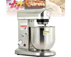Keukenmixer Staande Mixer - Bakmachine Deegmixer - Bakken en Koken - Krachtige 500W Motor - 5 Liter Kom - Zilver