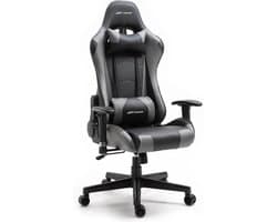 GPRacing Pro - Game Stoel - Gaming Stoel - Ergonomische Bureaustoel - Gamestoel - Verstelbaar - Gaming Chair - Zwart / Grijs