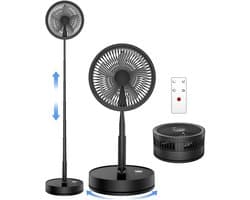 House Of Atelier - Inklapbare ventilator - Opvouwbare Draagbare Mini-Elektrische Ventilator met afstandbediening - 9 Inch