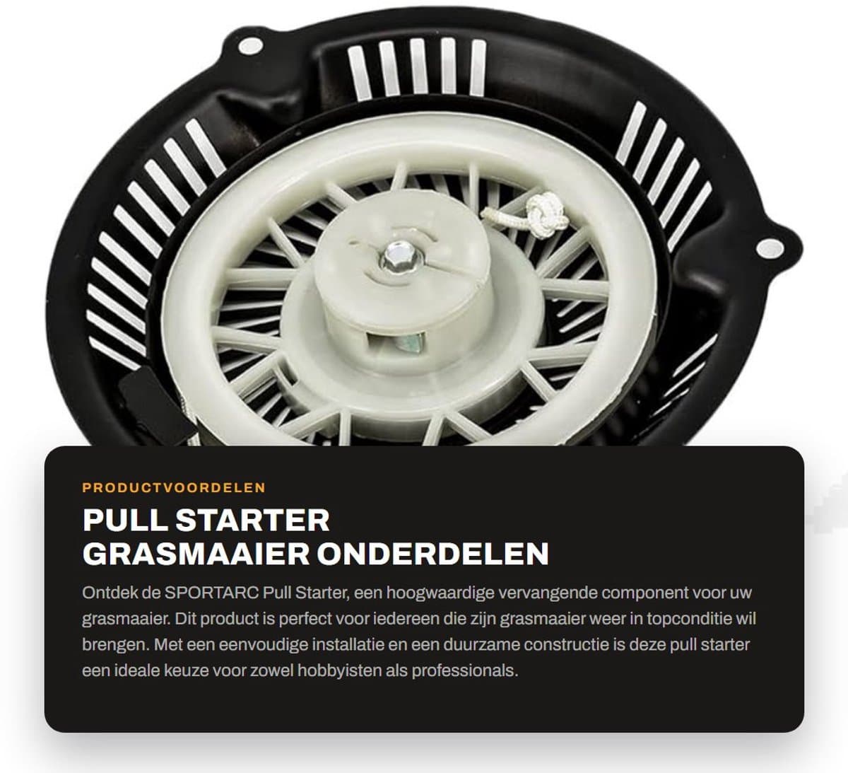 Dailygoods- Pull Starter Eenvoudige Installatie - Vervangende Onderdelen - Grasmaaier - Voor Einhell/Hyundai - Duurzaam - Hoogwaardige Kwaliteit - Startmotor — afbeelding 1