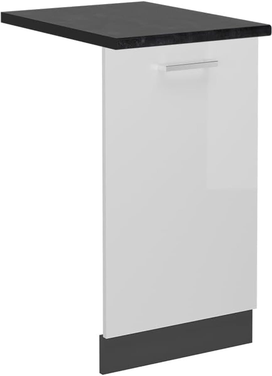 Vaatwasser paneel - Frontpaneel Keuken - Keukenrenovatie - Geïntegreerd Ontwerp - 45 cm breed - Wit hoogglans — afbeelding 1