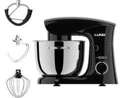LUND 67813 Planetaire Keukenmachine met Timer - 1500W - 5L RVS Kom - Luxe Design met LED-Display