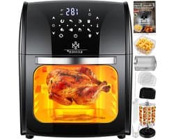 Airfryer XXL - Hete Lucht Oven - Gezond Koken - 9-in-1 Multifunctioneel - 5 Liter - Zwart