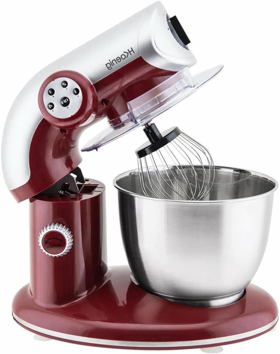 Keukenmachine - Mixer - Deeg Kneden - Krachtige Motor - 5.5L Kom - Rood — afbeelding 1