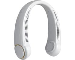 Draagbare nekventilator, 360° verstelbare ventilator zonder bladen met 4000mAh batterij, draagbare ventilator voor kantoor, thuis, op reis, buiten, 3 snelheden (A)