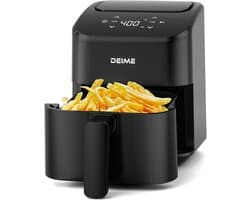 Airfryer 2,8 Liter – Mini Heteluchtfriteuse – 4-in-1 Bakken Braden Opwarmen – Stil – Antiaanbaklaag – 900W Zwart